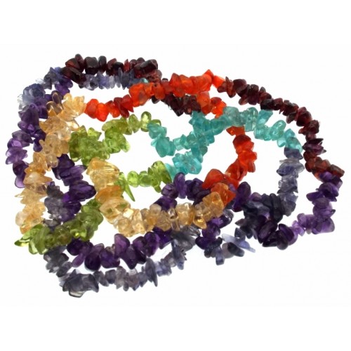 36 Inch Chakra Gemstone Necklace